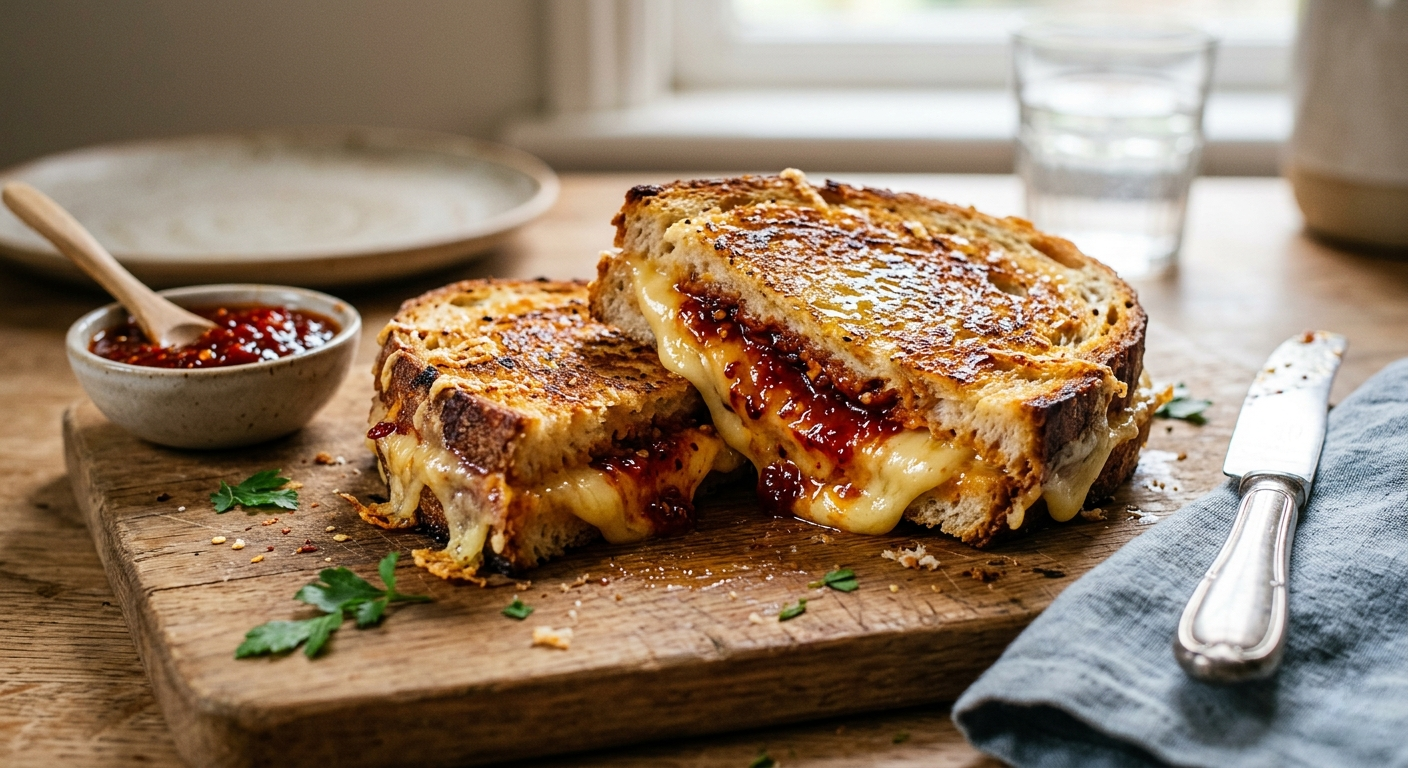 Chilli Jam Grilled Cheese Toastie Recipe