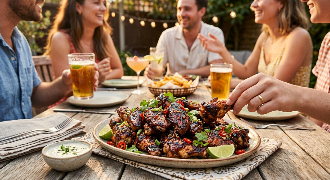 Sticky Chilli Jam Glazed Chicken Wings