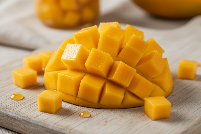 ripe diced mangos